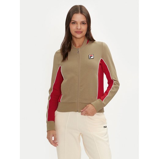 Fila Bluza Laiben FAW0741 Beżowy Regular Fit ze sklepu MODIVO w kategorii Bluzy damskie - zdjęcie 182620841
