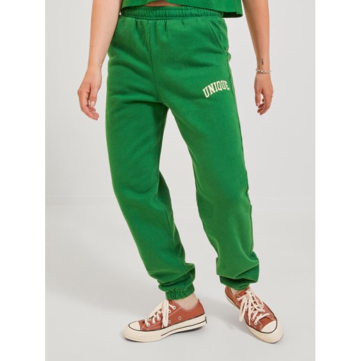 JJXX Spodnie dresowe 12244364 Zielony Relaxed Fit ze sklepu MODIVO w kategorii Spodnie damskie - zdjęcie 182620843