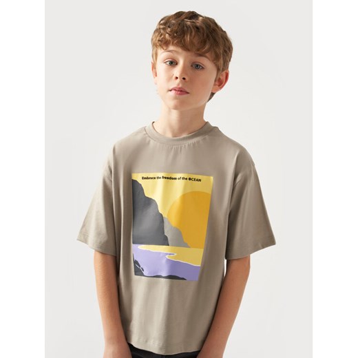 Mayoral T-Shirt 6039 Beżowy Regular Fit ze sklepu MODIVO w kategorii T-shirty chłopięce - zdjęcie 182620864