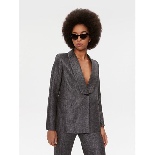 TWINSET Marynarka 232TT2453 Szary Regular Fit ze sklepu MODIVO w kategorii Marynarki damskie - zdjęcie 182620892