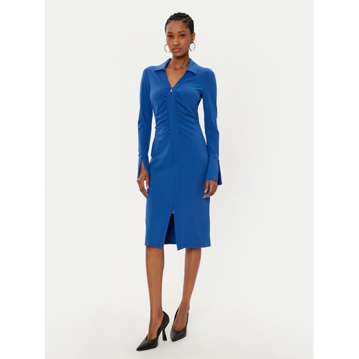 Patrizia Pepe Sukienka koktajlowa 8A1452/J129-CA37 Niebieski Slim Fit ze sklepu MODIVO w kategorii Sukienki - zdjęcie 182620904