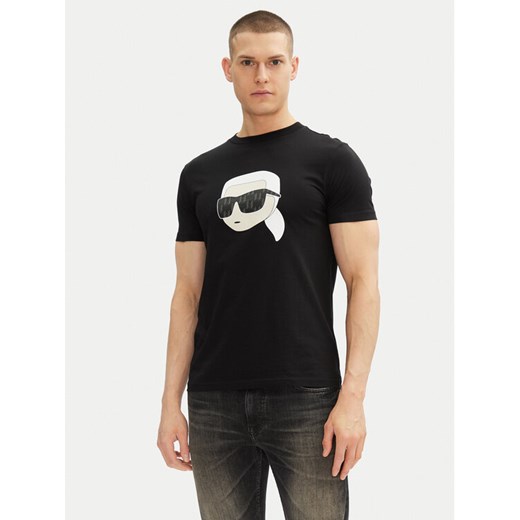 KARL LAGERFELD T-Shirt 755073 552251 Czarny Regular Fit ze sklepu MODIVO w kategorii T-shirty męskie - zdjęcie 182621134