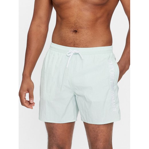 Emporio Armani Underwear Szorty kąpielowe 211740 4R422 02783 Zielony Regular Fit ze sklepu MODIVO w kategorii Kąpielówki - zdjęcie 182621250