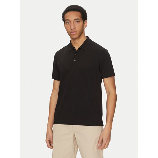 Calvin Klein Polo LV04LB220G Czarny Regular Fit ze sklepu MODIVO w kategorii T-shirty męskie - zdjęcie 182621320