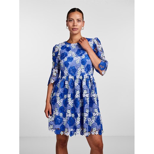 YAS Sukienka 26029716 Niebieski Regular Fit ze sklepu MODIVO w kategorii Sukienki - zdjęcie 182621362