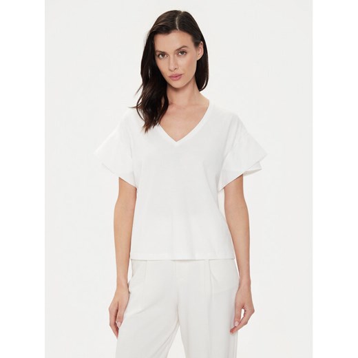 Sisley T-Shirt 3AIRL400M Biały Regular Fit ze sklepu MODIVO w kategorii Bluzki damskie - zdjęcie 182621423