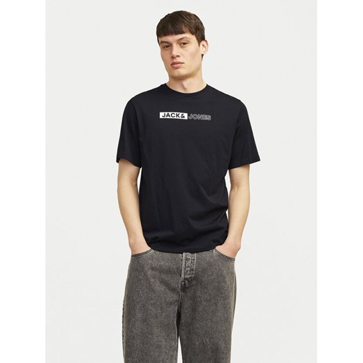 Jack&Jones T-Shirt Corp 12233999 Czarny Standard Fit ze sklepu MODIVO w kategorii T-shirty męskie - zdjęcie 182621440