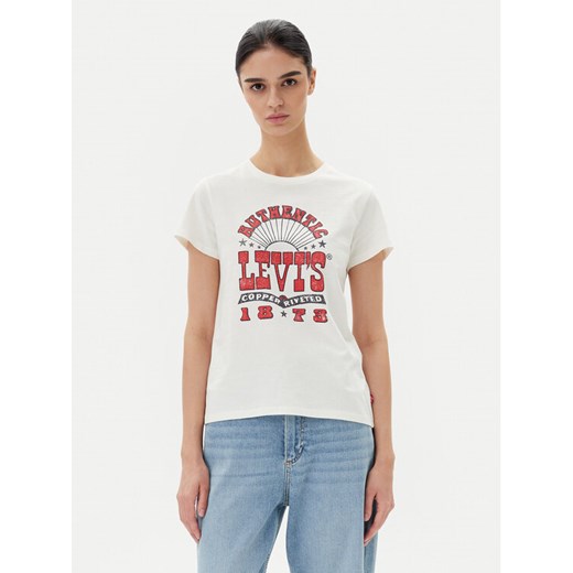 Levi's® T-Shirt Perfect 17369-3024 Biały Standard Fit ze sklepu MODIVO w kategorii Bluzki damskie - zdjęcie 182621450
