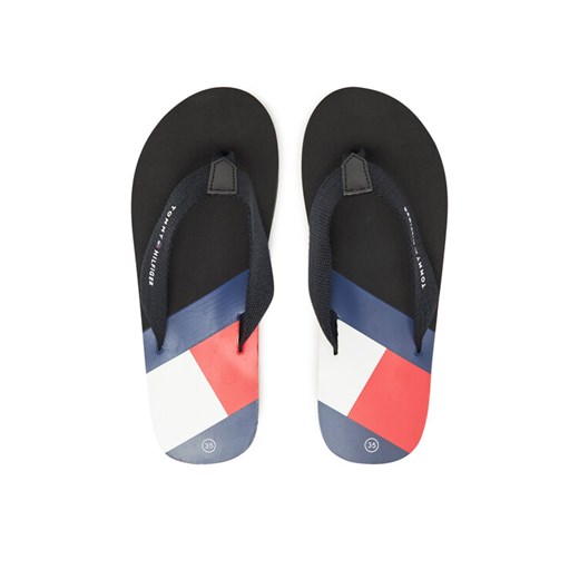 Tommy Hilfiger Japonki T3X8-33908-0058 S Czarny ze sklepu MODIVO w kategorii Klapki dziecięce - zdjęcie 182621492