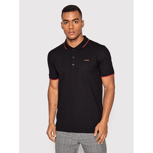 Hugo Polo Dinoso222 50467344 Czarny Slim Fit ze sklepu MODIVO w kategorii T-shirty męskie - zdjęcie 182621543