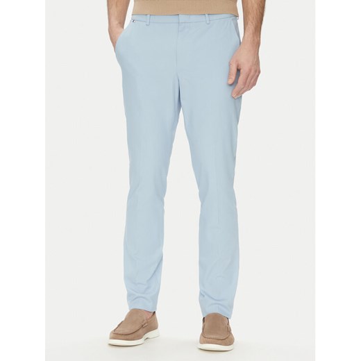 BOSS Spodnie materiałowe Kaito1_T 50487754 Błękitny Slim Fit ze sklepu MODIVO w kategorii Spodnie męskie - zdjęcie 182621573