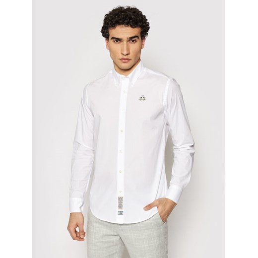 La Martina Koszula CCMC02 PP003 Biały Slim Fit ze sklepu MODIVO w kategorii Koszule męskie - zdjęcie 182621753