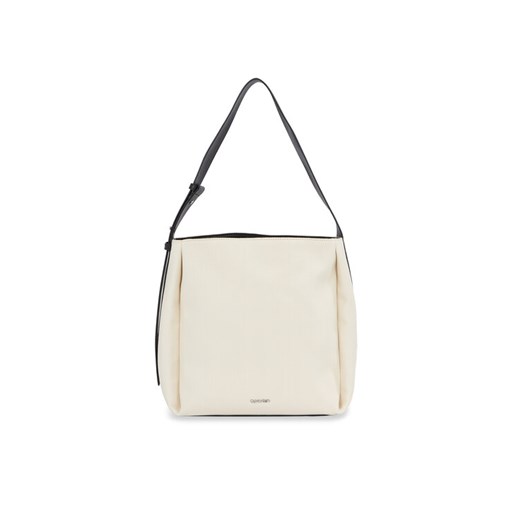 Calvin Klein Torebka Gracie Bucket Bag_Canvas K60K611665 Écru ze sklepu MODIVO w kategorii Listonoszki - zdjęcie 182621792