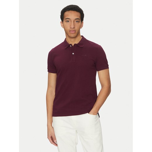 Geox Polo M5511B T3240 F8312 Bordowy Regular Fit ze sklepu MODIVO w kategorii T-shirty męskie - zdjęcie 182621810