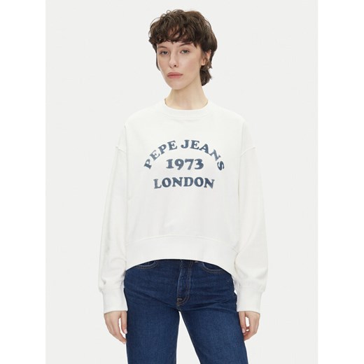 Pepe Jeans Bluza Venus PL581487 Écru Loose Fit ze sklepu MODIVO w kategorii Bluzy damskie - zdjęcie 182621871