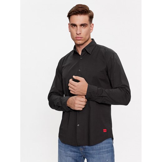 Hugo Koszula Ermo 50500216 Czarny Slim Fit ze sklepu MODIVO w kategorii Koszule męskie - zdjęcie 182621890