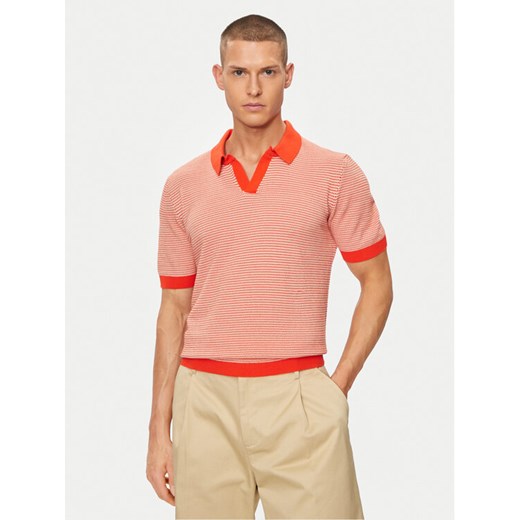 United Colors Of Benetton Polo 1094K3014 Czerwony Regular Fit ze sklepu MODIVO w kategorii T-shirty męskie - zdjęcie 182621943