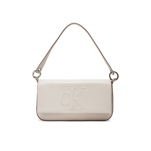 Calvin Klein Jeans Torebka Sculpted Flap Shoulder Pouch25 LV04K3148G Écru ze sklepu MODIVO w kategorii Torebki damskie - zdjęcie 182621951