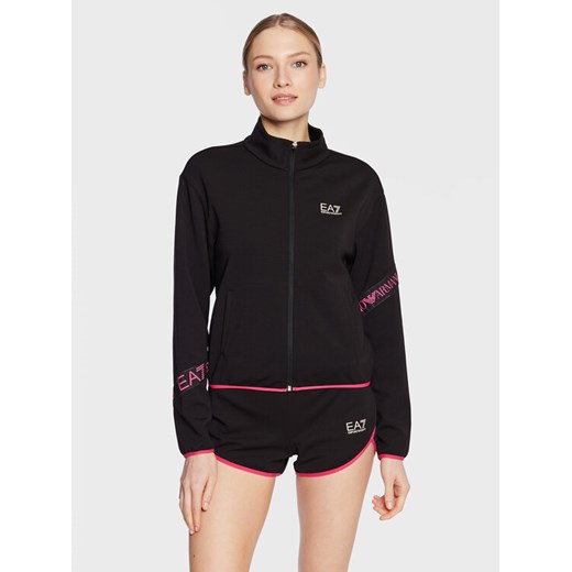 EA7 Emporio Armani Bluza 3RTM41 TJKWZ 1200 Czarny Regular Fit ze sklepu MODIVO w kategorii Bluzy damskie - zdjęcie 182621973