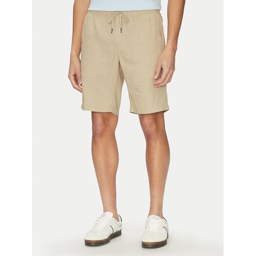Tommy Hilfiger Szorty materiałowe Harlem MW0MW37804 Beżowy Regular Fit ze sklepu MODIVO w kategorii Spodenki męskie - zdjęcie 182622020