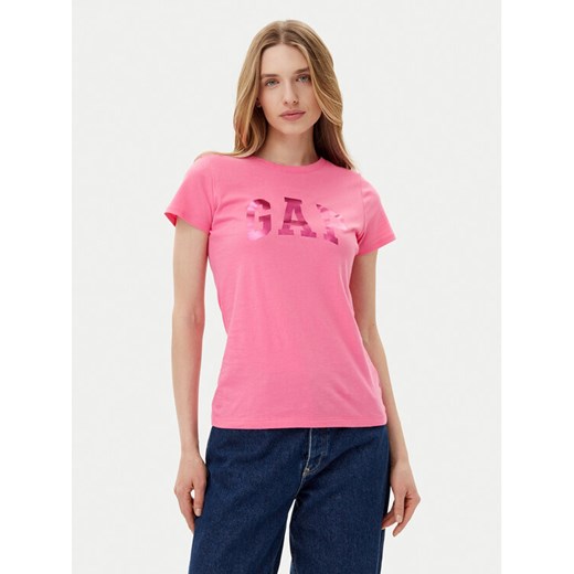 Gap T-Shirt 776775-04 Różowy Regular Fit ze sklepu MODIVO w kategorii Bluzki damskie - zdjęcie 182622053