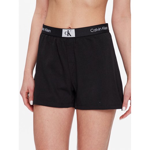 Calvin Klein Underwear Szorty piżamowe 000QS6947E Czarny Regular Fit ze sklepu MODIVO w kategorii Piżamy damskie - zdjęcie 182622102