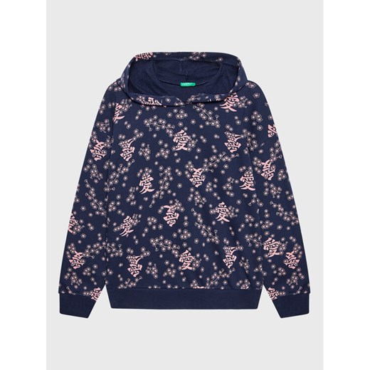United Colors Of Benetton Bluza 3PK2C201D Granatowy Relaxed Fit ze sklepu MODIVO w kategorii Bluzy dziewczęce - zdjęcie 182622131