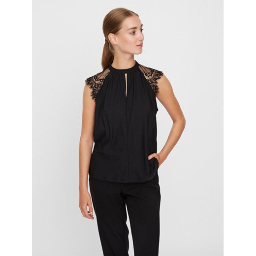 Vero Moda Bluzka Milla 10226072 Czarny Regular Fit ze sklepu MODIVO w kategorii Bluzki damskie - zdjęcie 182622144