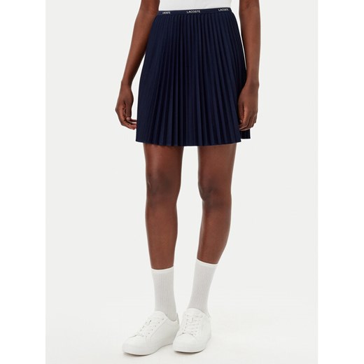Lacoste Spódnica plisowana JF1403 Granatowy Regular Fit ze sklepu MODIVO w kategorii Spódnice - zdjęcie 182622162