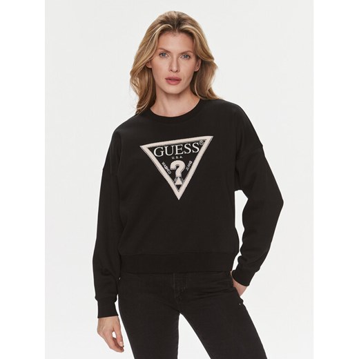 Guess Bluza W4RQ13 KC5H2 Czarny Relaxed Fit ze sklepu MODIVO w kategorii Bluzy damskie - zdjęcie 182622223