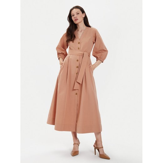 TWINSET Sukienka koszulowa 241TT2051 Pomarańczowy Loose Fit ze sklepu MODIVO w kategorii Sukienki - zdjęcie 182622244