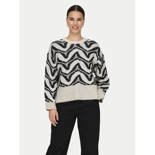 ONLY Sweter Jane 15332157 Beżowy Regular Fit ze sklepu MODIVO w kategorii Swetry damskie - zdjęcie 182622250