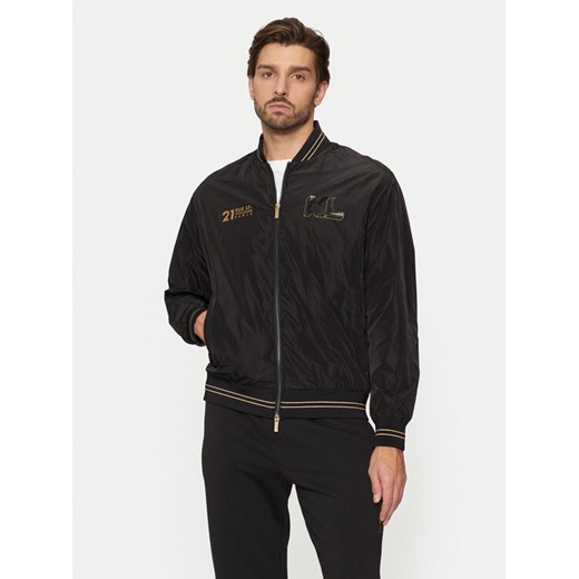 KARL LAGERFELD Kurtka bomber 505405 551501 Czarny Regular Fit ze sklepu MODIVO w kategorii Kurtki męskie - zdjęcie 182622273