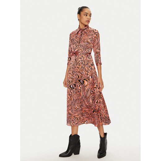 PINKO Sukienka koszulowa 102834 A1KD Pomarańczowy Regular Fit ze sklepu MODIVO w kategorii Sukienki - zdjęcie 182622324