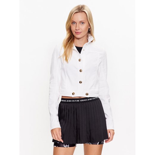 Versace Jeans Couture Kurtka jeansowa 74HAS404 Biały Regular Fit ze sklepu MODIVO w kategorii Kurtki damskie - zdjęcie 182622343