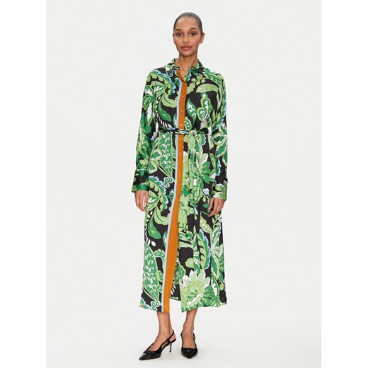 Lola Casademunt by Maite Sukienka koszulowa MS2516019 Zielony Regular Fit ze sklepu MODIVO w kategorii Sukienki - zdjęcie 182622372