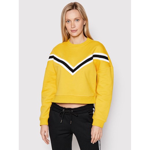 Urban Classics Bluza Inset TB2341 Żółty Regular Fit ze sklepu MODIVO w kategorii Bluzy damskie - zdjęcie 182622382