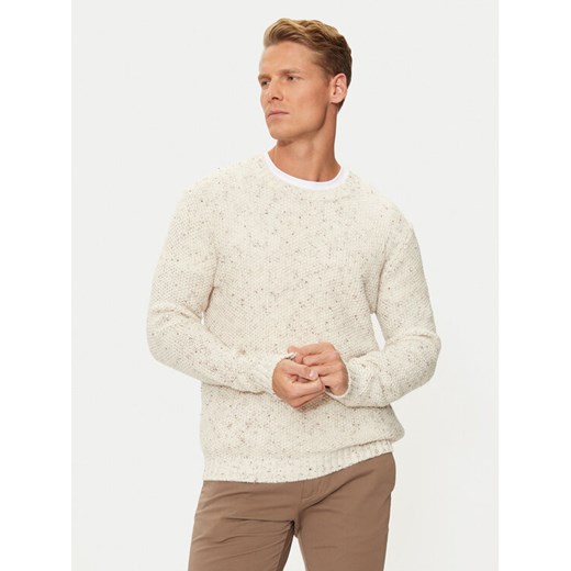 Sisley Sweter 10FES103Z Beżowy Regular Fit ze sklepu MODIVO w kategorii Swetry męskie - zdjęcie 182622412