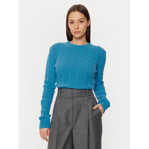 United Colors Of Benetton Sweter 1244D10AX Niebieski Regular Fit ze sklepu MODIVO w kategorii Swetry damskie - zdjęcie 182622524