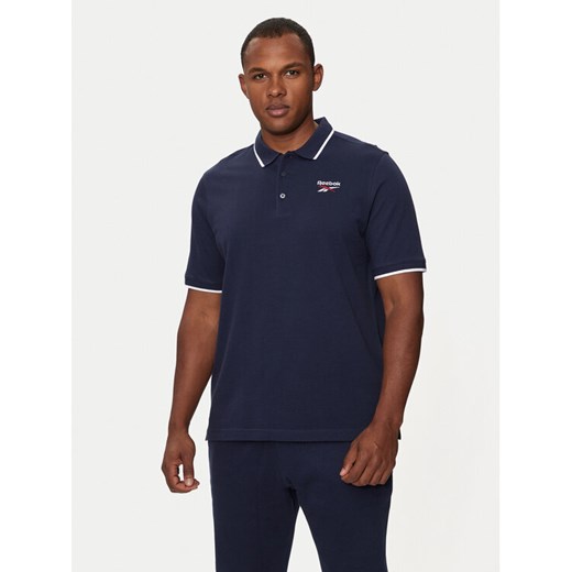 Reebok Polo Identity Small Logo Polo 100073032 Granatowy Regular Fit ze sklepu MODIVO w kategorii T-shirty męskie - zdjęcie 182622573