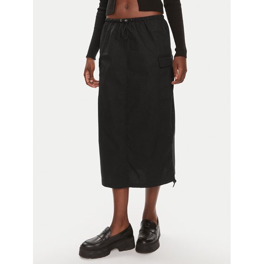 Brave Soul Spódnica midi LSKW-272KELISBK Czarny Straight Fit ze sklepu MODIVO w kategorii Spódnice - zdjęcie 182622701