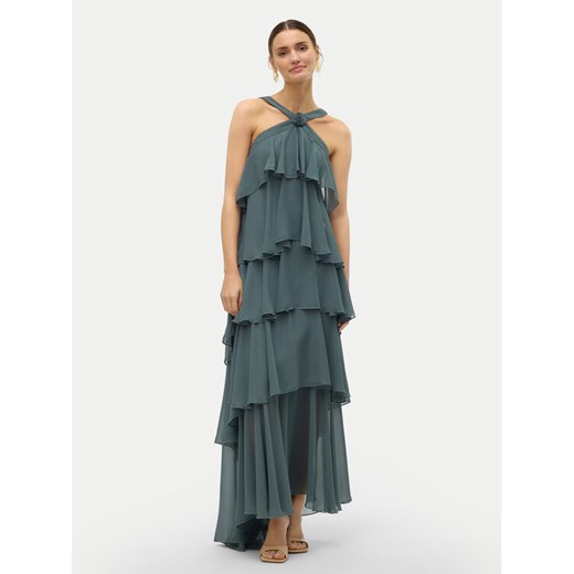 Vero Moda Sukienka wieczorowa Felicia 10295237 Zielony Slim Fit ze sklepu MODIVO w kategorii Sukienki - zdjęcie 182622724
