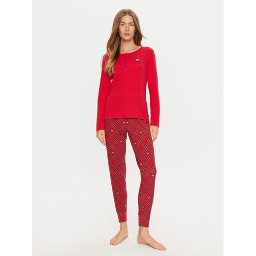 LAUREN RALPH LAUREN Piżama ILN72384F Czerwony Regular Fit ze sklepu MODIVO w kategorii Piżamy damskie - zdjęcie 182622750
