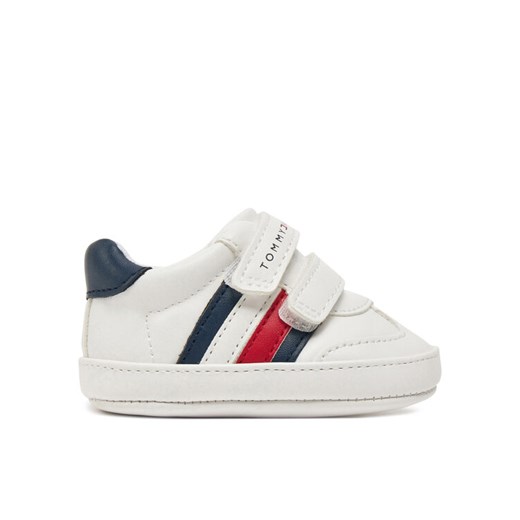Tommy Hilfiger Sneakersy Stripe Low Cut Velcro T0B9-33831-1433 Biały ze sklepu MODIVO w kategorii Buty sportowe dziecięce - zdjęcie 182622831