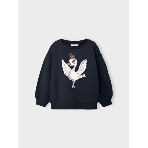 NAME IT Bluza 13218917 Granatowy Box Fit ze sklepu MODIVO w kategorii Bluzy dziewczęce - zdjęcie 182622850