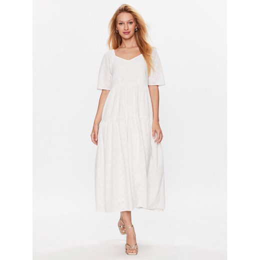 YAS Sukienka 26029550 Biały Loose Fit ze sklepu MODIVO w kategorii Sukienki - zdjęcie 182622853