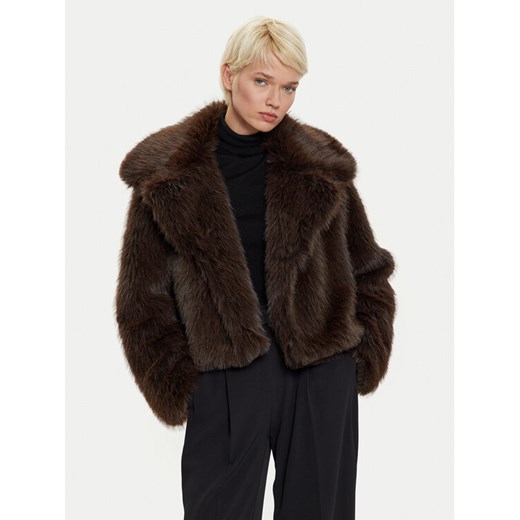 Haveone Futro KLA-M016 Brązowy Loose Fit ze sklepu MODIVO w kategorii Futra damskie - zdjęcie 182622901
