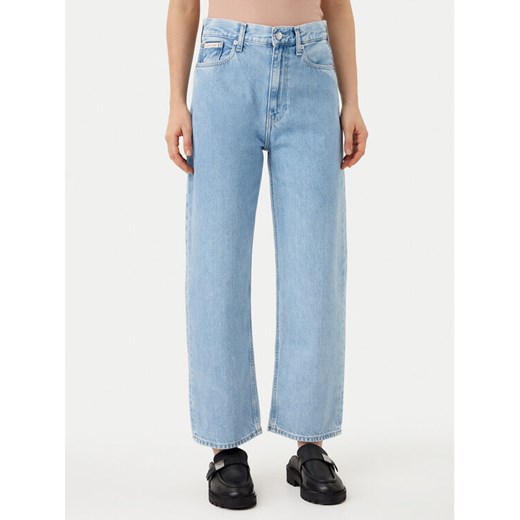 Calvin Klein Jeans Jeansy Barrel J20J225006 Niebieski Loose Fit ze sklepu MODIVO w kategorii Jeansy damskie - zdjęcie 182622931