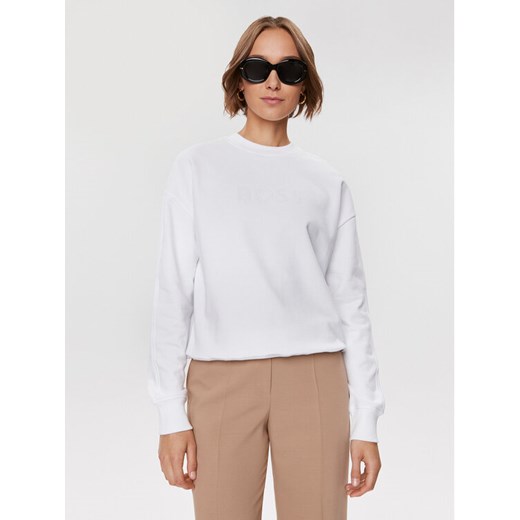 Boss Bluza Ecaisa3 50503008 Biały Regular Fit ze sklepu MODIVO w kategorii Bluzy damskie - zdjęcie 182623033