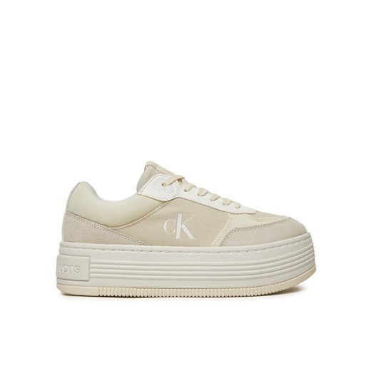 Calvin Klein Jeans Sneakersy YW0YW01638 Beżowy ze sklepu MODIVO w kategorii Buty sportowe damskie - zdjęcie 182623074